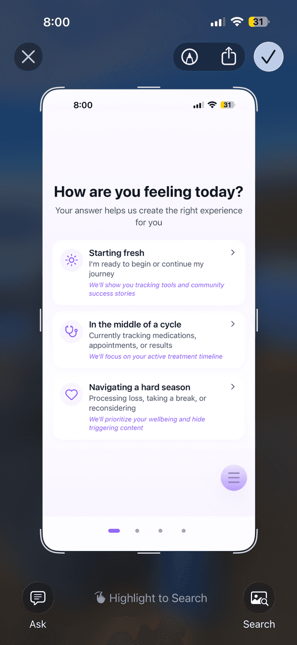 Tap Done in iOS editor