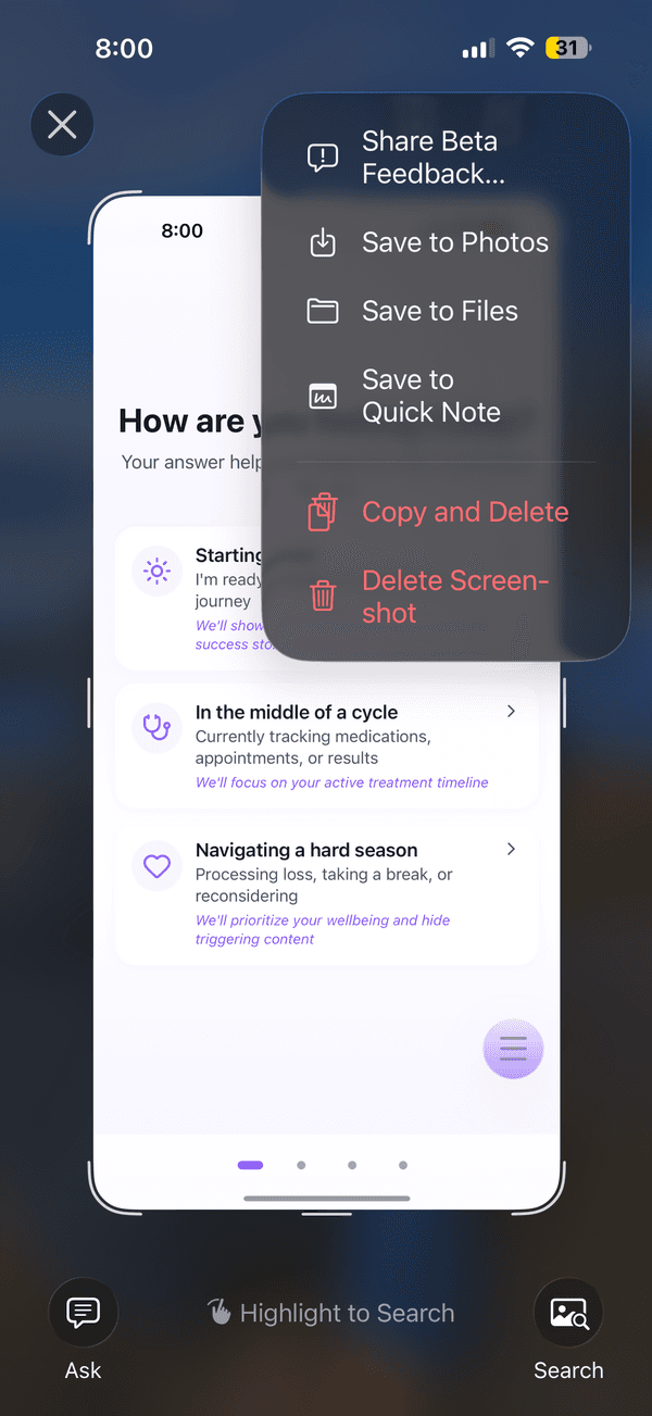 Select Share Beta Feedback